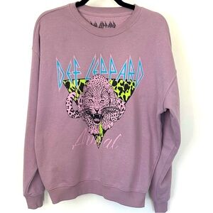Def Leppard Women's Sweatshirt- Purple